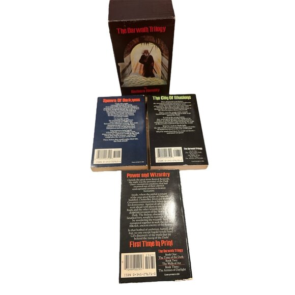 Vintage The Darwath Trilogy By Barbara Hambly Soft Cover Slipcase DelRey See Pic - Picture 6 of 7
